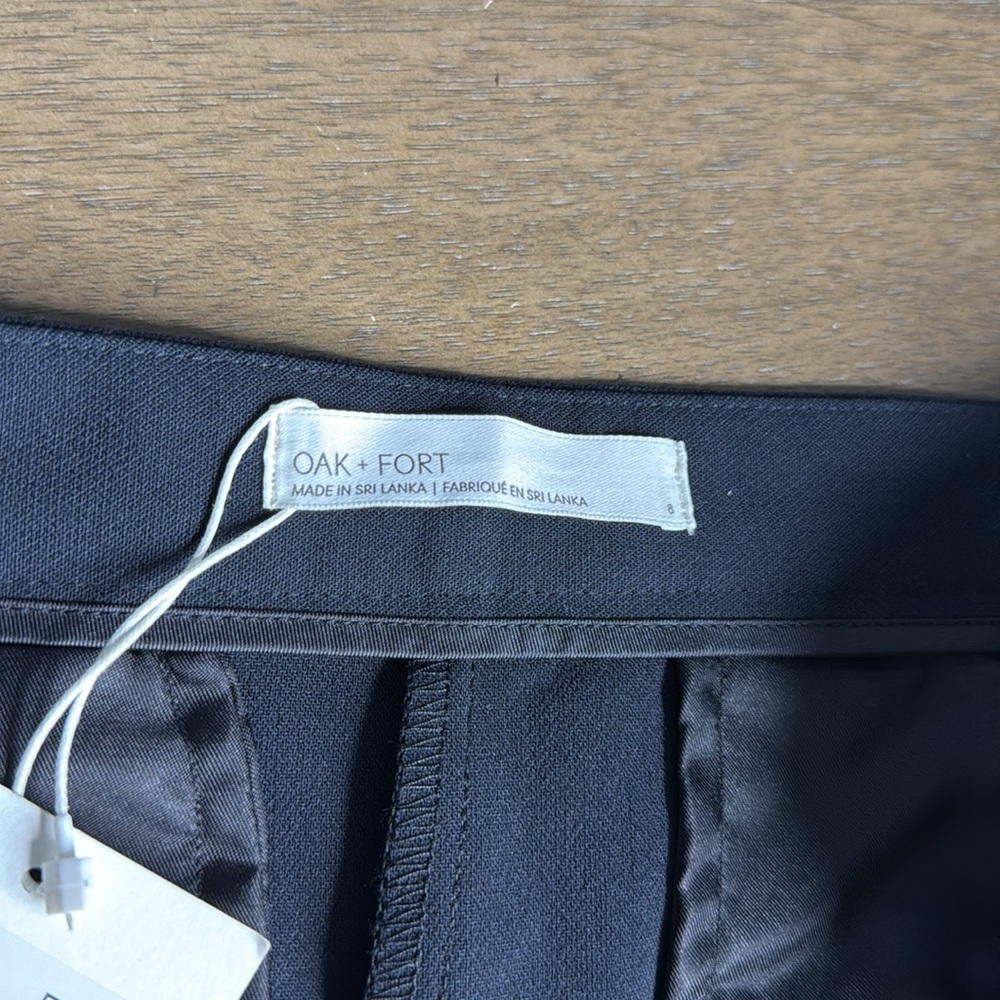 NWT Oak + Fort Navy Blue wide Leg Trousers size 8 - Picture 8 of 10